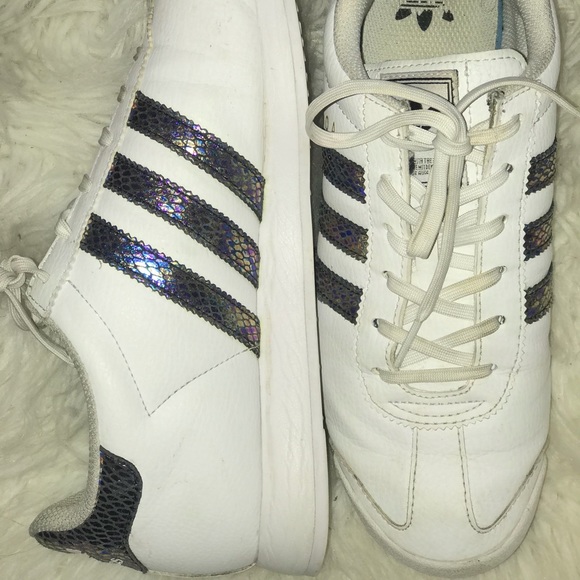 Iridescent Dragon Skin Adidas Sneakers - Picture 2 of 3